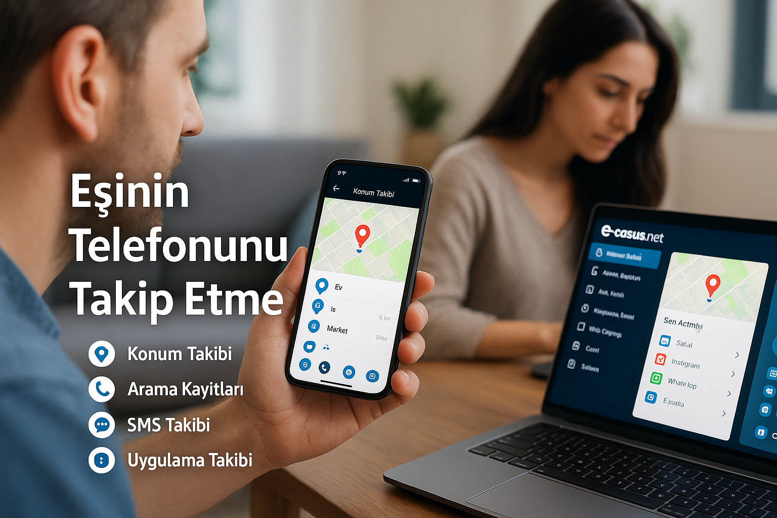 eşinin telefonunu takip etme
